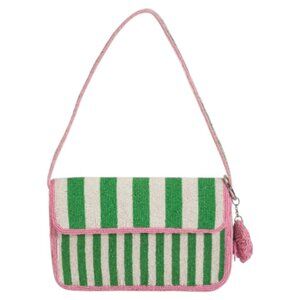 MADE IN INDIA Beaded Yin Yang Chic Flap Shoulder Bag